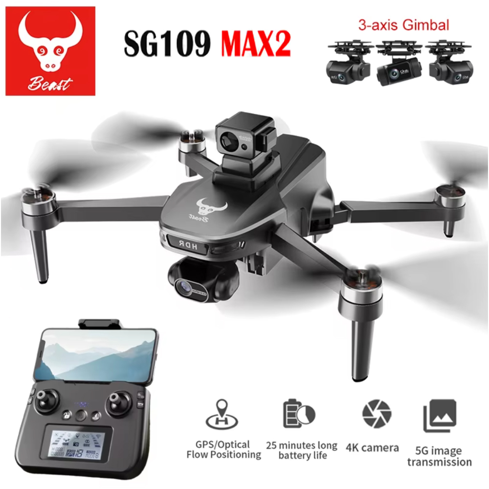 Fpv Brushless Rc Drone 4K - SG109 MAX2 Dron profesional con cámara