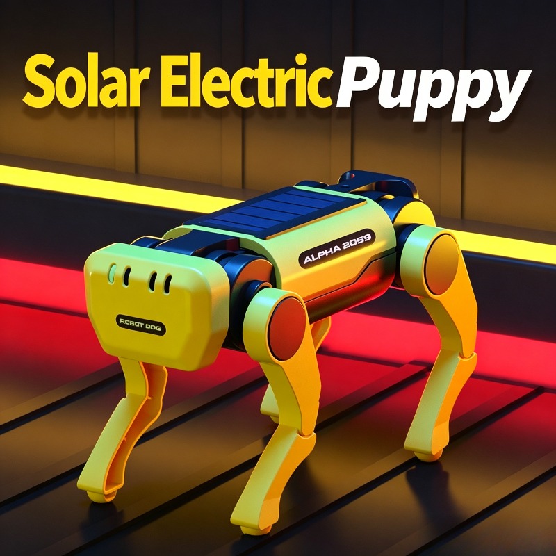 Stem Solar Robot Kit For Kids - Kit de Montaje de Perro Mecánico
