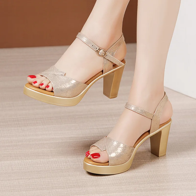 Building Blocks - Zapatos de Plataforma con Tacón Grueso