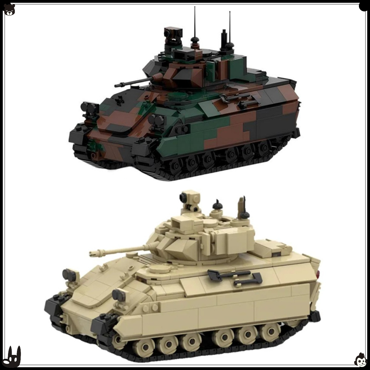 Lego Compatible Military Tank - Serie militar MOC, vehículo de reconocimiento