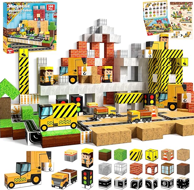 100 Uds. Bloques magnéticos, b - Magnetic Building Tiles Set 100Pcs reseña y precio