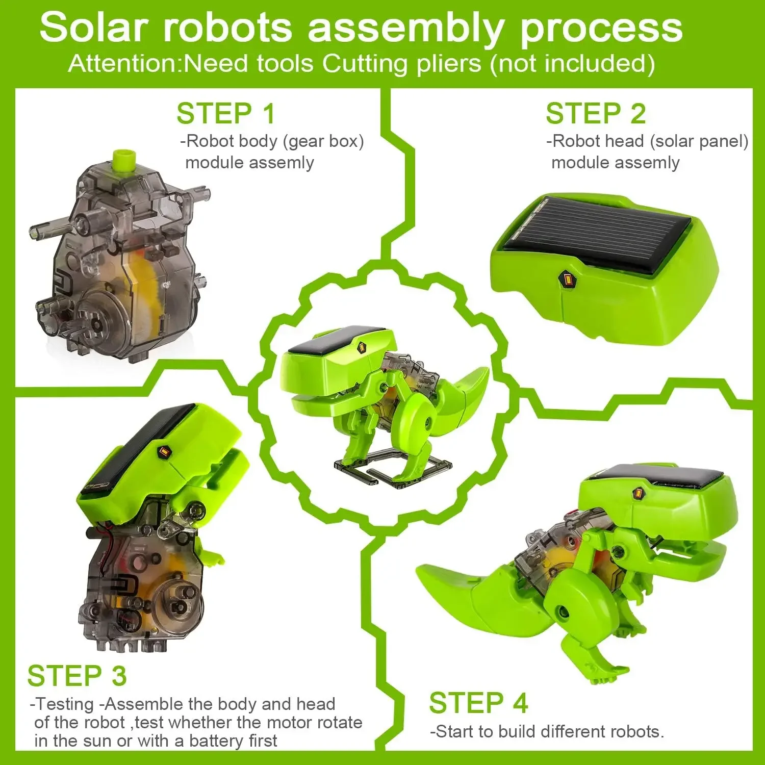 Kit de Robot Solar 3 en 1 para - Stem Solar Robot Kit For Kids reseña y precio
