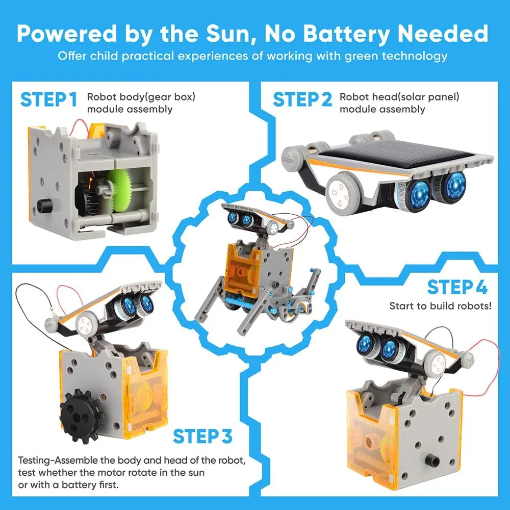 STEM-Robot Solar educativo 13  - Stem Solar Robot Kit For Kids reseña y precio