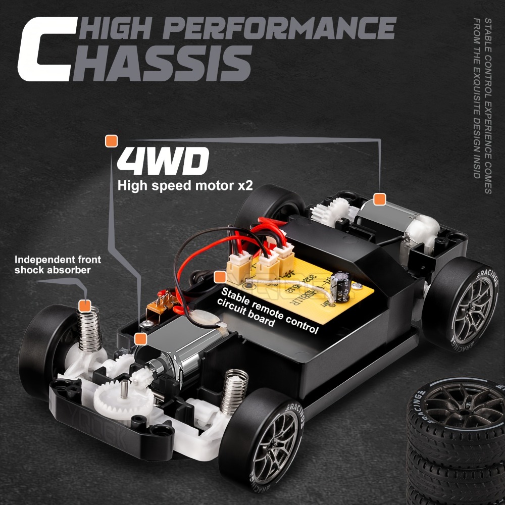Coche teledirigido de 2,4G RC  - Rc Drift Car 1 24 Scale 4Wd reseña y precio