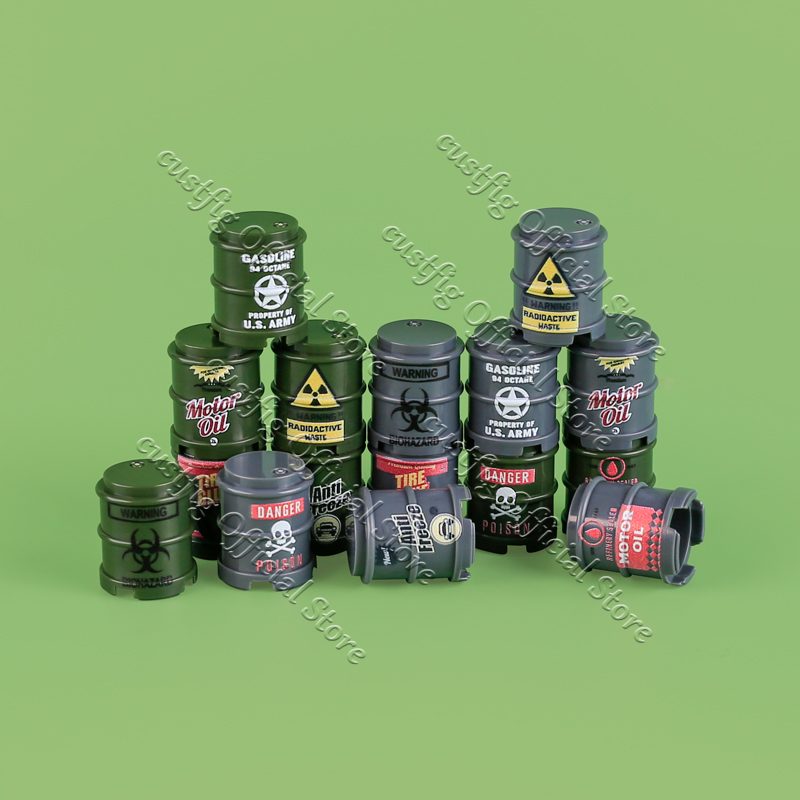 Tambor de aceite militar WW2,  - Lego Compatible Military Tank reseña y precio