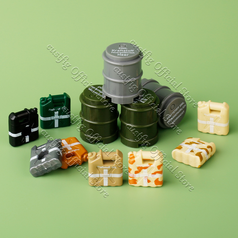 Tambor de aceite militar WW2,  - Lego Compatible Military Tank reseña y precio