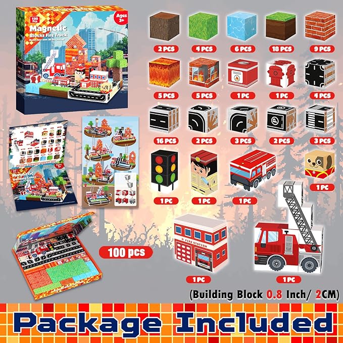 Bloques magnéticos 100 Uds. Ju - Magnetic Building Tiles Set 100Pcs reseña y precio