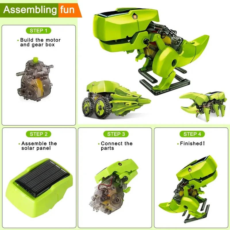 Kit de Robot Solar 3 en 1, Jug - Stem Solar Robot Kit For Kids reseña y precio