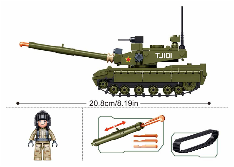 Sluban 183 Uds. Modelo de tanq - Lego Compatible Military Tank reseña y precio