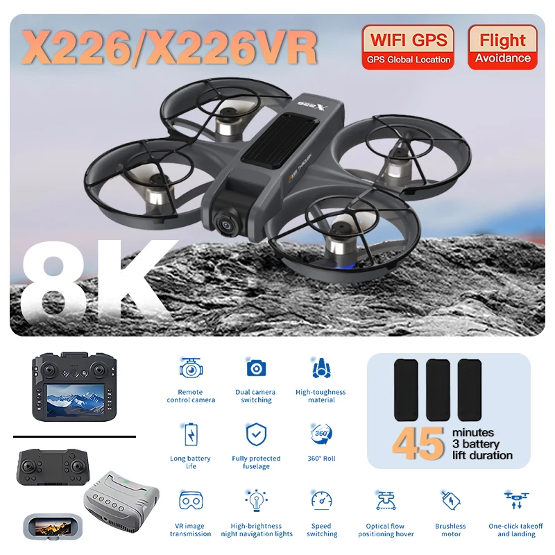Dron Plegable Original X226/X2 - Fpv Brushless Rc Drone 4K reseña y precio