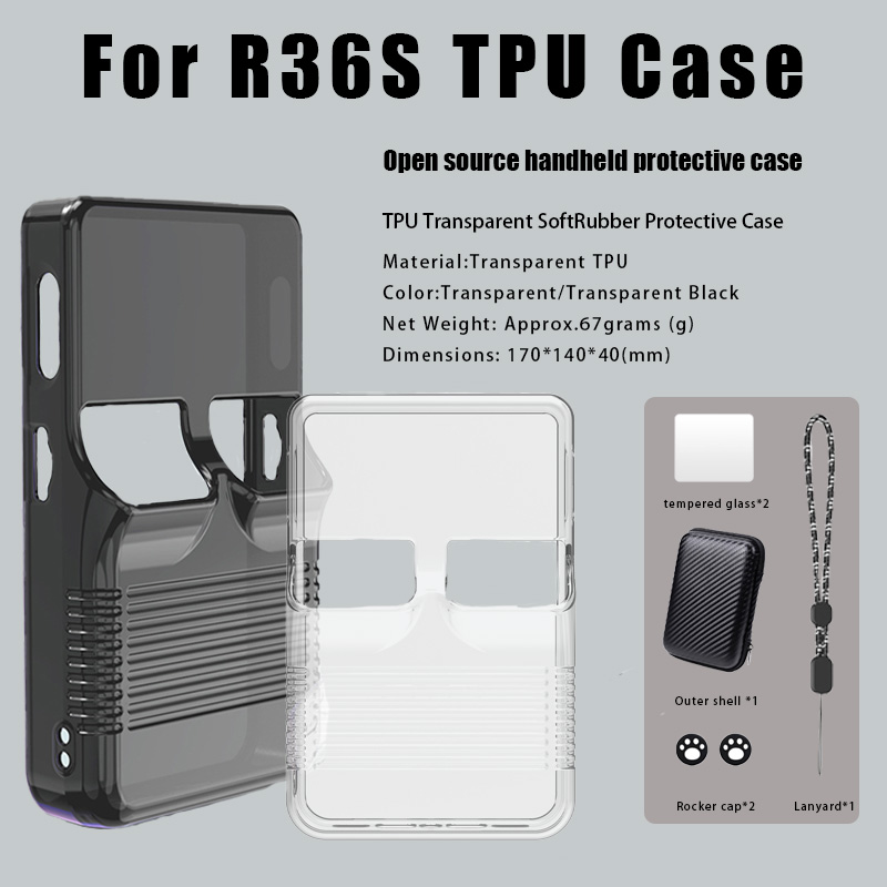 Nueva funda protectora de mano - Retro Handheld Game Console R36S reseña y precio