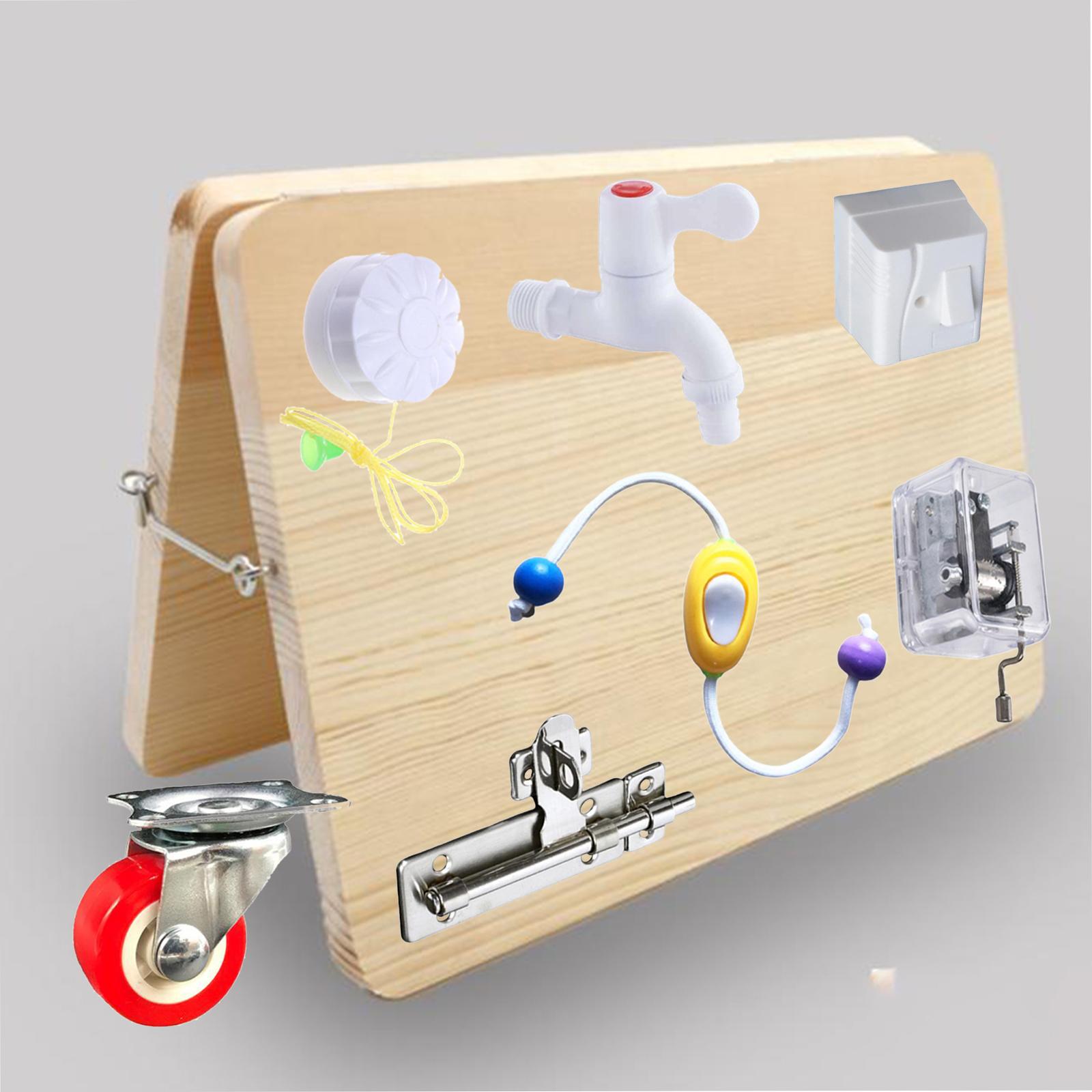 Tablero Sensorial Montessori,  - Montessori Wooden Busy Board Toddler reseña y precio