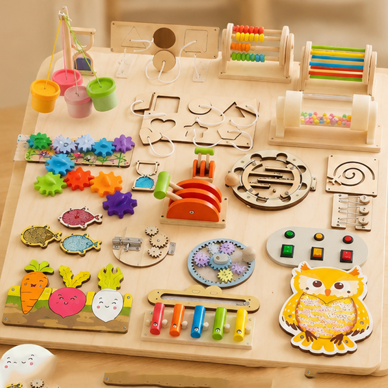 Accesorios Premium para Tabler - Montessori Wooden Busy Board Toddler reseña y precio